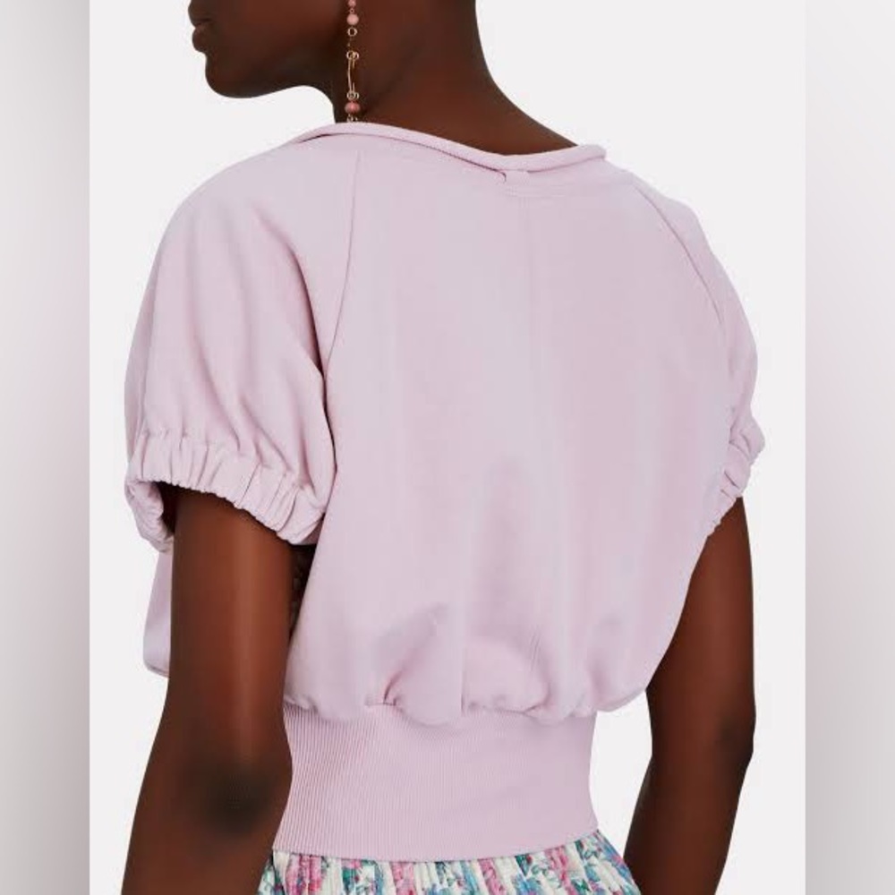 3.1 Phillip Lim Shirred Ballerina Neck Crop Top Lilac Designer - Picture 8 of 8